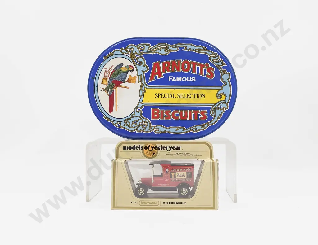 Matchbox Models of Yesterday Y-12 Arnotts Biscuits with Arnotts Special Selection Tin Image 1++