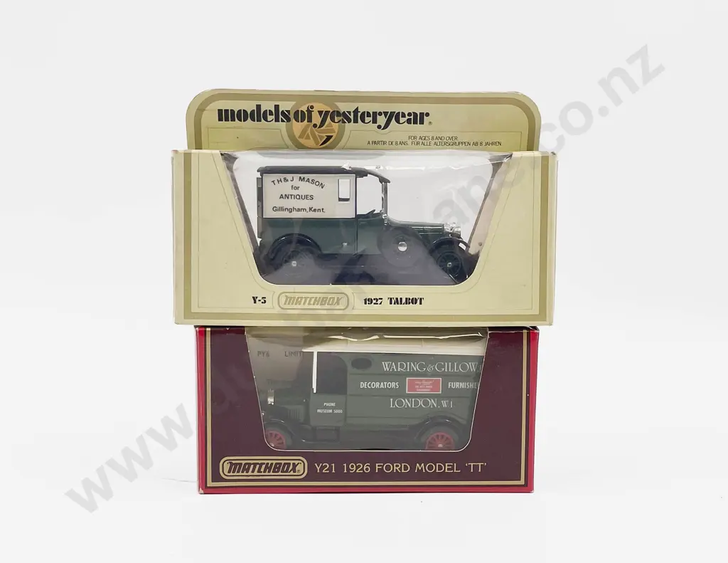 Matchbox Models of Yesterday Y-5 Mason for Antiques & Y-21 Waring & Gillow Promotional Model Image 1++
