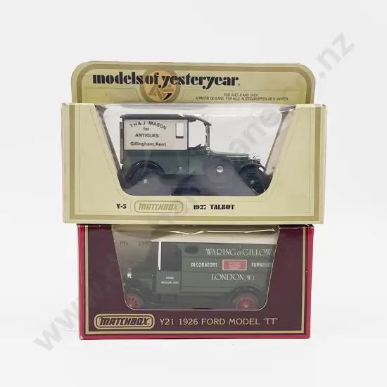 Matchbox Models of Yesterday Y-5 Mason for Antiques & Y-21 Waring & Gillow Promotional Model
