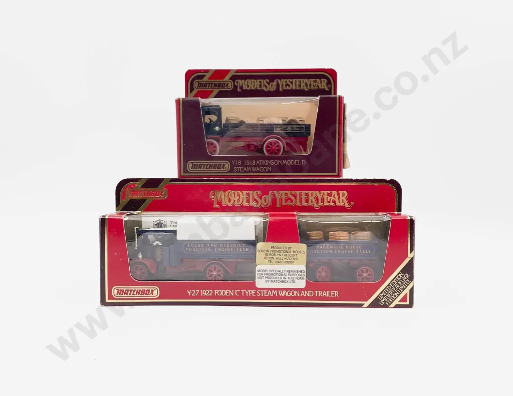 Matchbox Models of Yesterday Y-27 Leeds & District Traction Engine Rally & Y-18 Mullen Promotional Models Image 1++