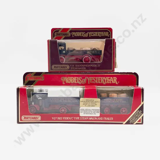 Matchbox Models of Yesterday Y-27 Leeds & District Traction Engine Rally & Y-18 Mullen Promotional Models