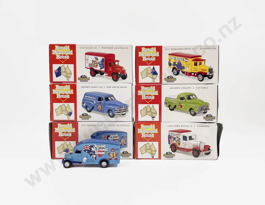 Matchbox Collectibles YCH6-7-8-9-10-11 Australia Ronald McDonald House State Models Image 1++