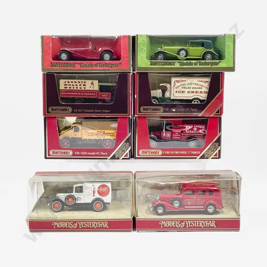 Matchbox Models of Yesteryear Eight Variously Boxed Models
