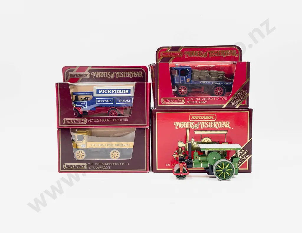 Models of Yesteryear Red Window Boxed Y18 x2 Y27 and Y21 Ltd Ed Steam Roller Image 1++
