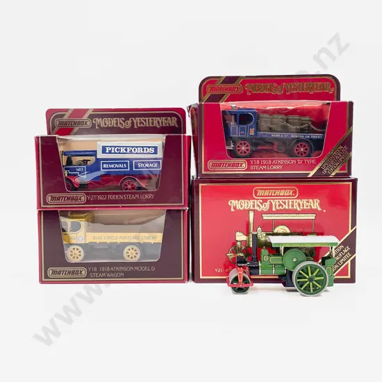 Models of Yesteryear Red Window Boxed Y18 x2 Y27 and Y21 Ltd Ed Steam Roller