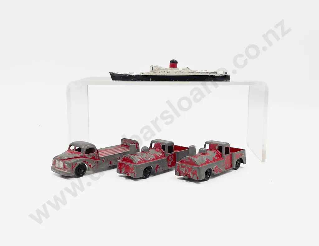 Unmarked Three Micro Type Diecast Vehicles and Tri-ang RMS Carinthia Model Image 1++