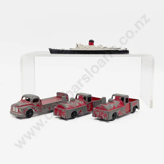 Unmarked Three Micro Type Diecast Vehicles and Tri-ang RMS Carinthia Model