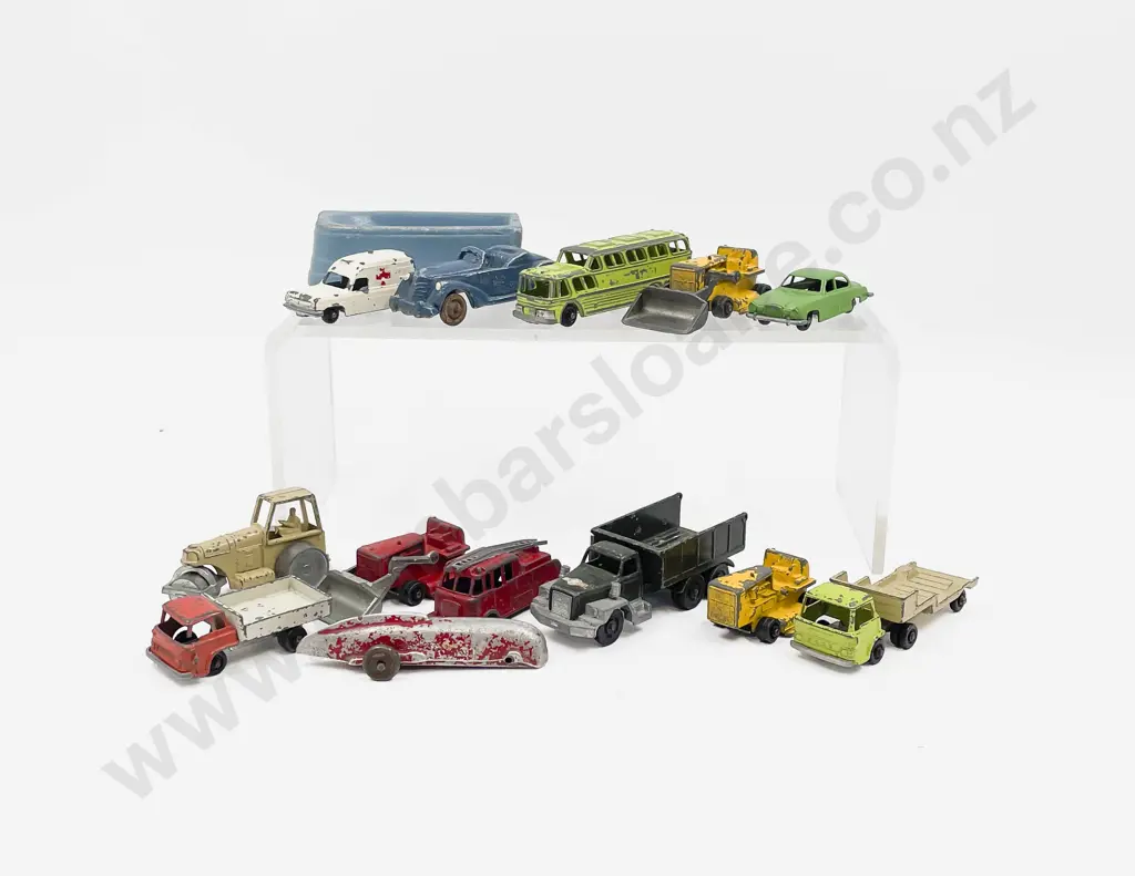 Eleven Unboxed Fun Ho Midget and Mighty Movers with Racer Tourer and Bath Models playworn Image 1++