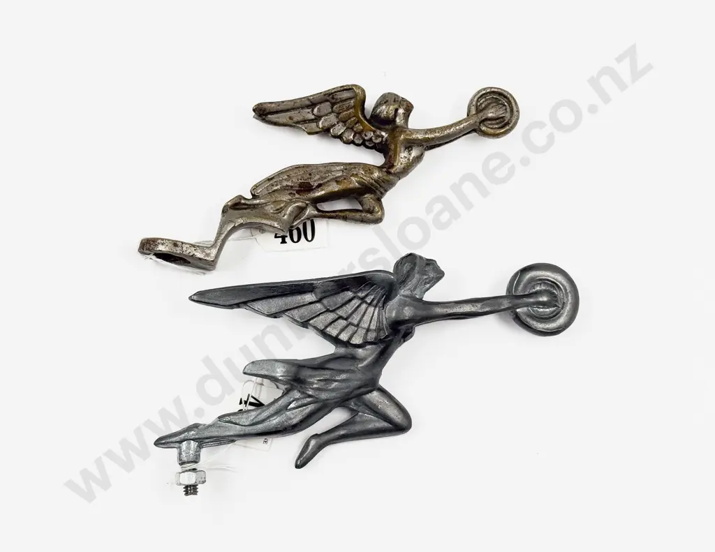Two Replica C1938 Packard Goddess of Speed (Donut Chaser) Car Hood Ornaments Image 1++