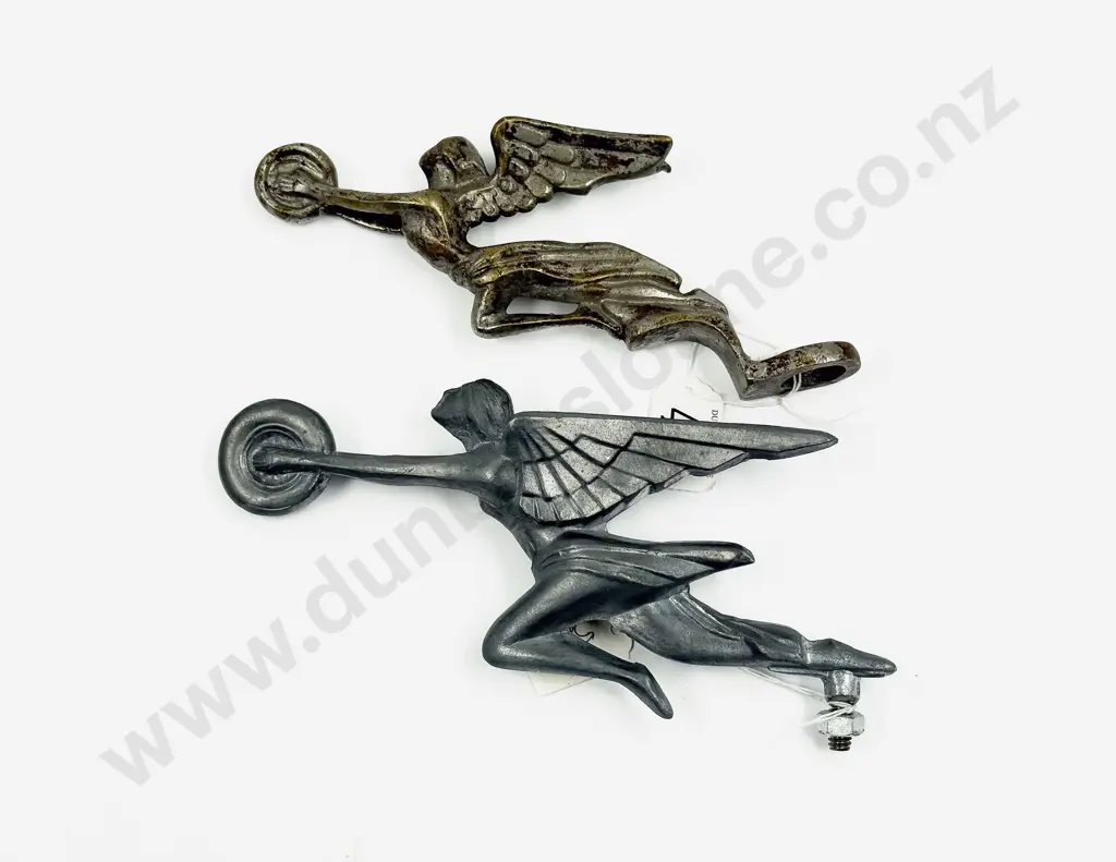 Two Replica C1938 Packard Goddess of Speed (Donut Chaser) Car Hood Ornaments Image 1++