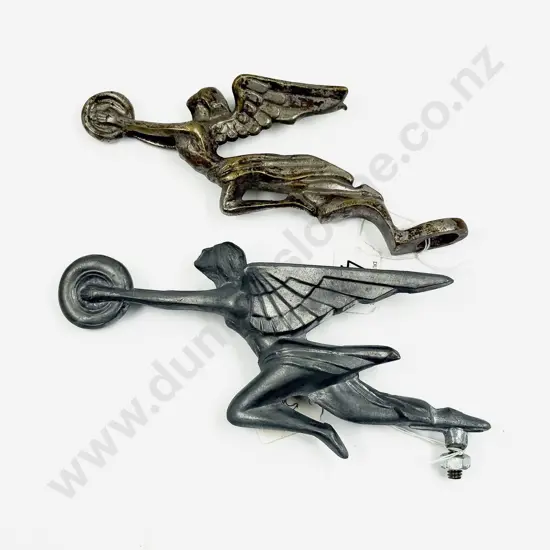 Two Replica C1938 Packard Goddess of Speed (Donut Chaser) Car Hood Ornaments
