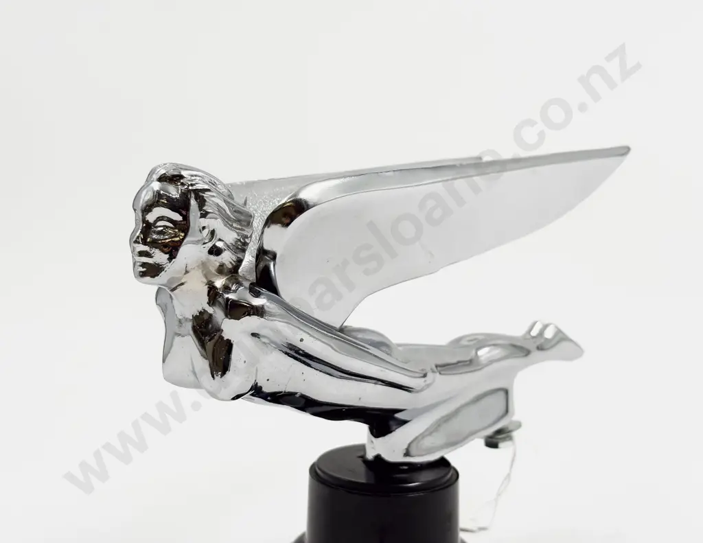 New Chrome Plated Flying Goddess Car Hood Ornament Image 1++