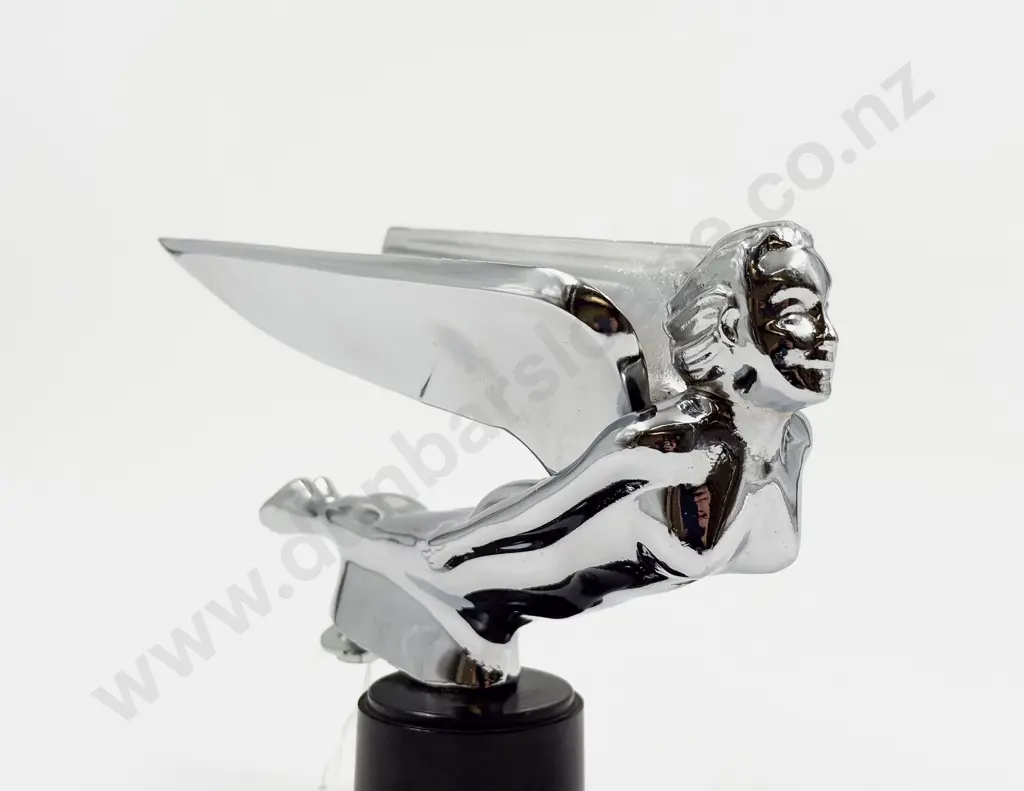 New Chrome Plated Flying Goddess Car Hood Ornament Image 1++