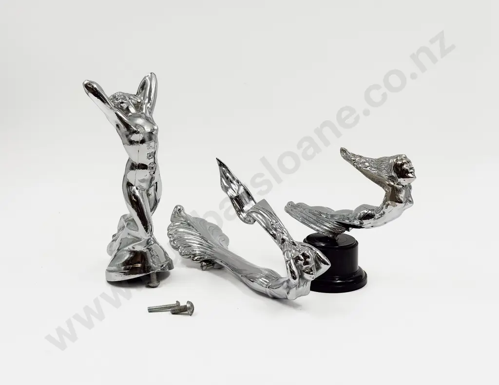 Three Replica Car Mascot Hood Ornaments Image 1++