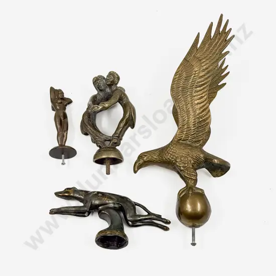 Four Replica Car Mascot Hood Ornaments