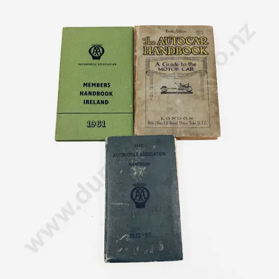1920 Tenth Edition The Autocar Handbook and Two Automobile Association Handbooks