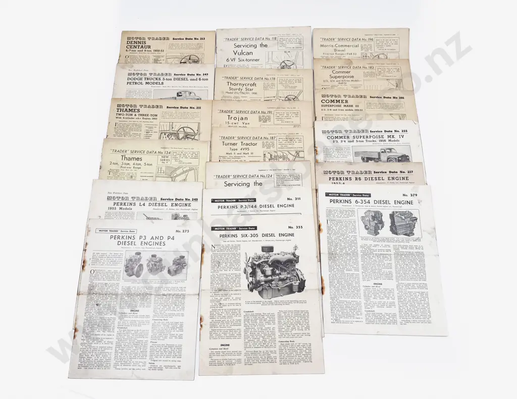 Motor Trader Service Data Various Truck Tractor and Perkins Diesel Engine Service Supplements Image 1++