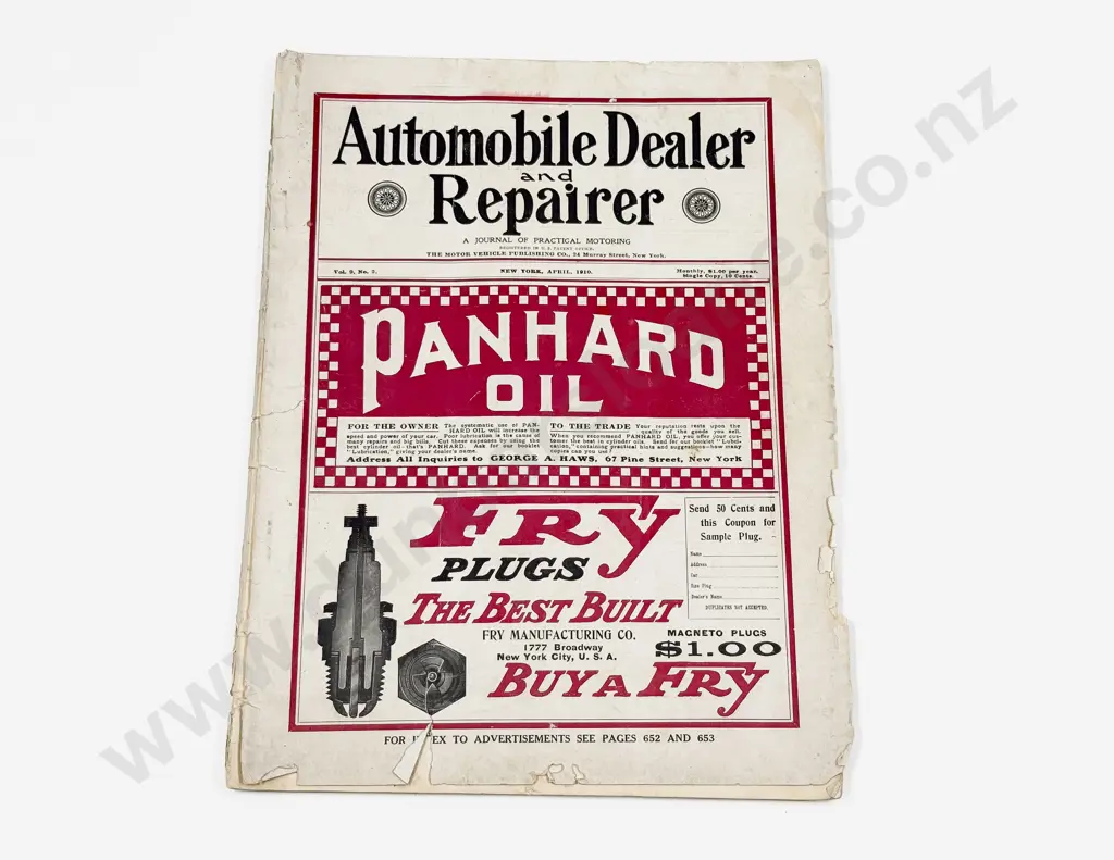 1910 Automobile Dealer and Repairer Booklet (cover loose) Image 1++