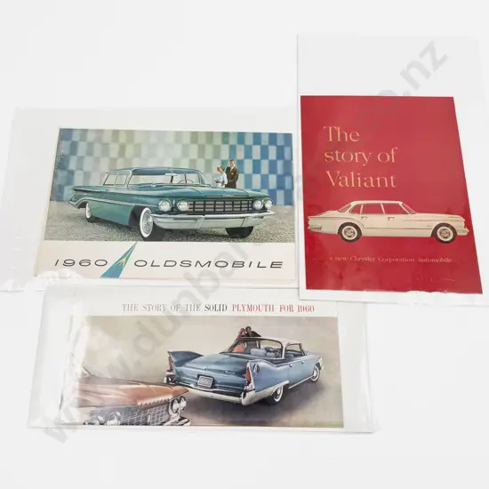 1960 Plymouth Chrysler and Oldsmobile Car Model Booklets (3)