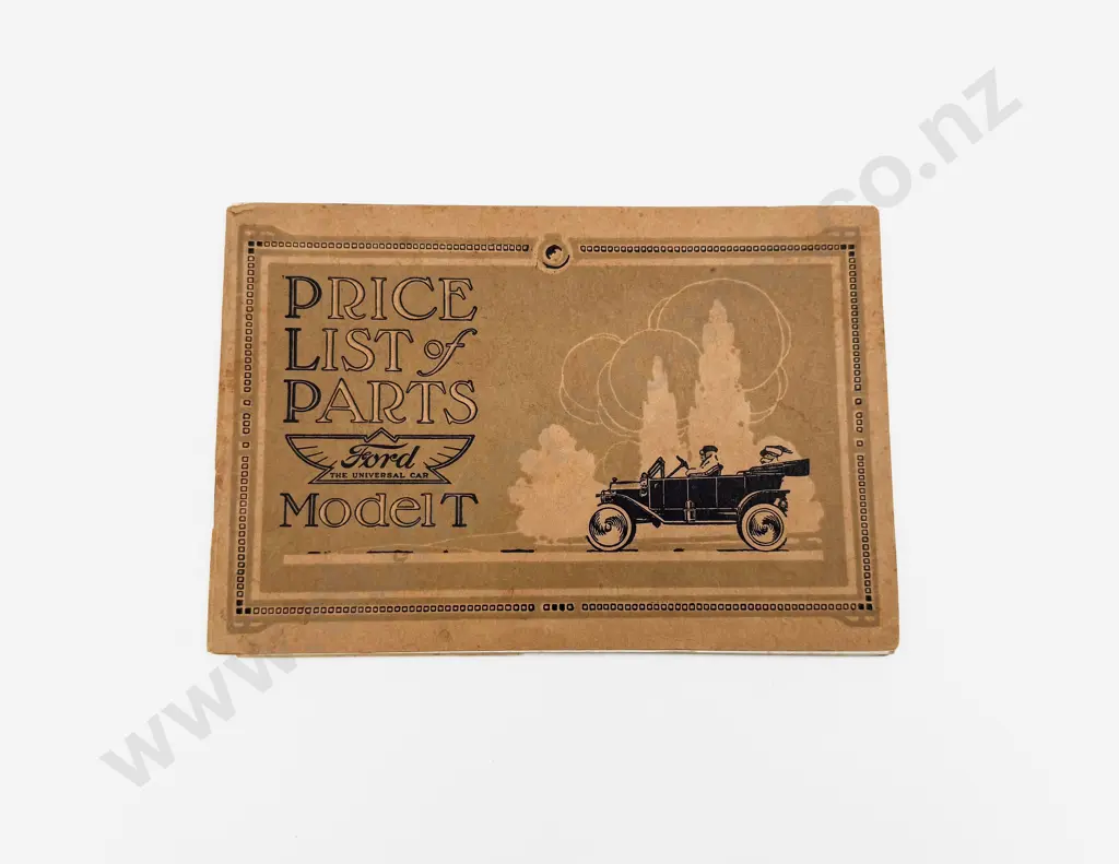 1913 First Edition Price List of Parts for Model T Image 1++