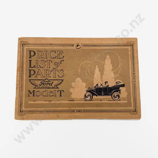 1913 First Edition Price List of Parts for Model T