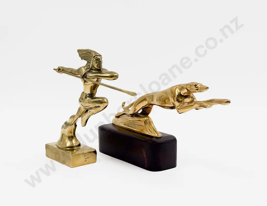 New Ford Greyhound Hood Ornament and Indian Brave Image 1++
