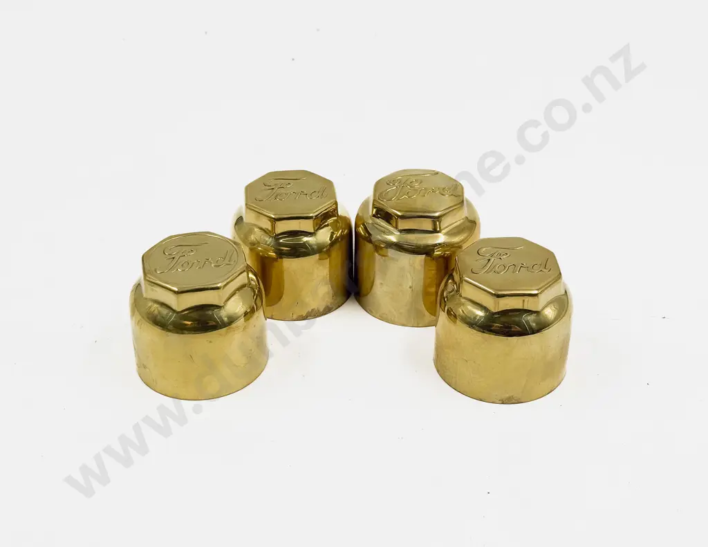 Set Four Model T Ford (1913-1916) New Brass Hub Caps Image 1++