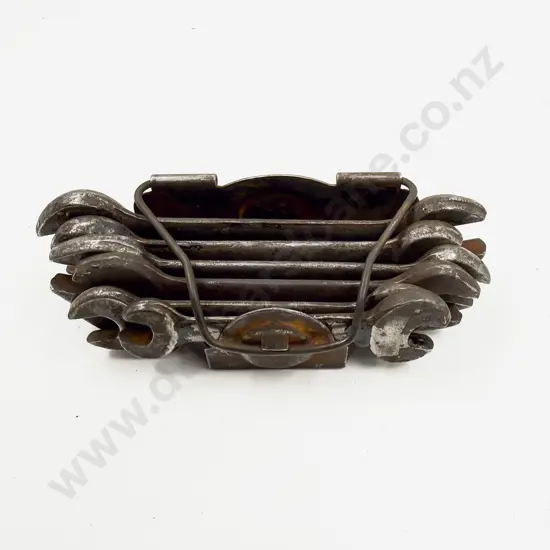 Vintage Tool Bracket Holding Six Various US Manufacture Spanners