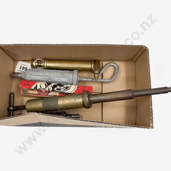 Five Various Manufacture Vintage Grease Guns