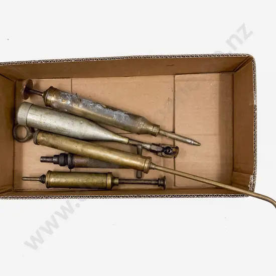 Five Various Manufacture Vintage Grease Guns