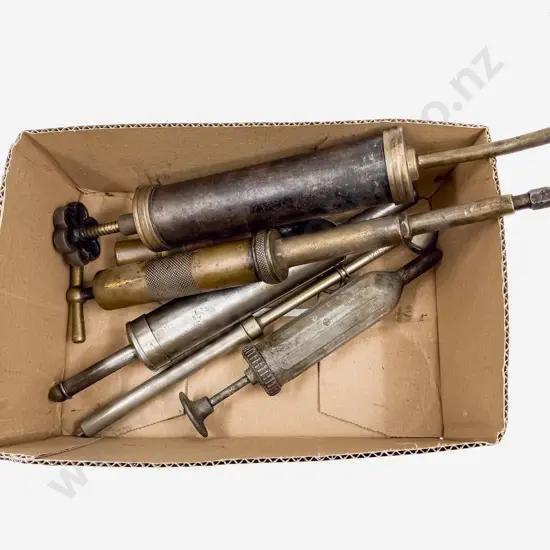 Five Various Manufacture Vintage Grease Guns