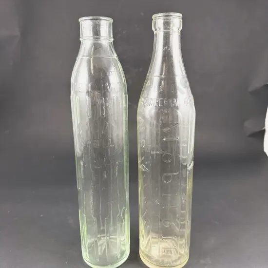 Shell NZ and Mobiloil Quart Oil Bottles