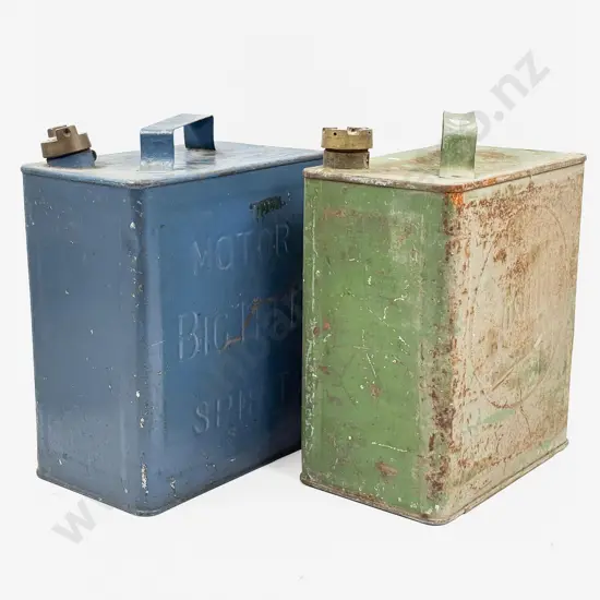 Big Tree Motor Spirit Can and Castrol with Brass Caps