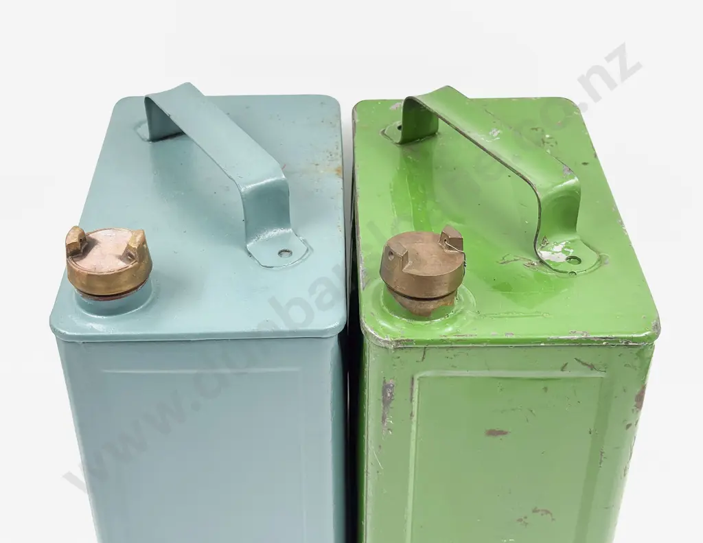 Castrol Petrol Can with Brass Cap and Repainted Can and Shell and Plain Brass Caps Image 1++