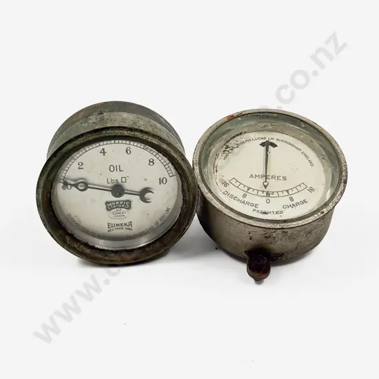 Morris Motor Oil Gauge and Joseph Lucas Amperes