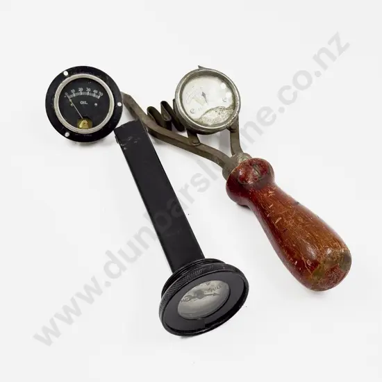 Vintage Oil and Petrol Gauge with Cell Tester