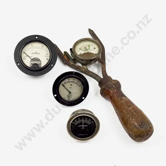 MotoMeter Co Oil Gauge and Two Various with Cell Tester
