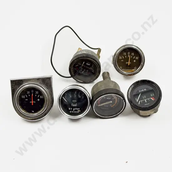 Six Various Dash Board Gauges