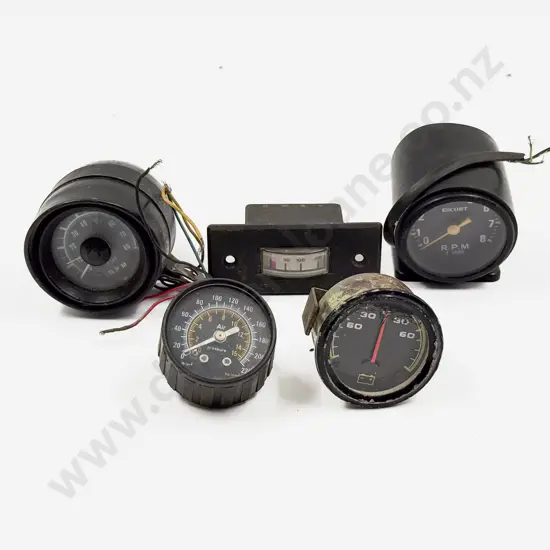Five Various Dashboard Gauges