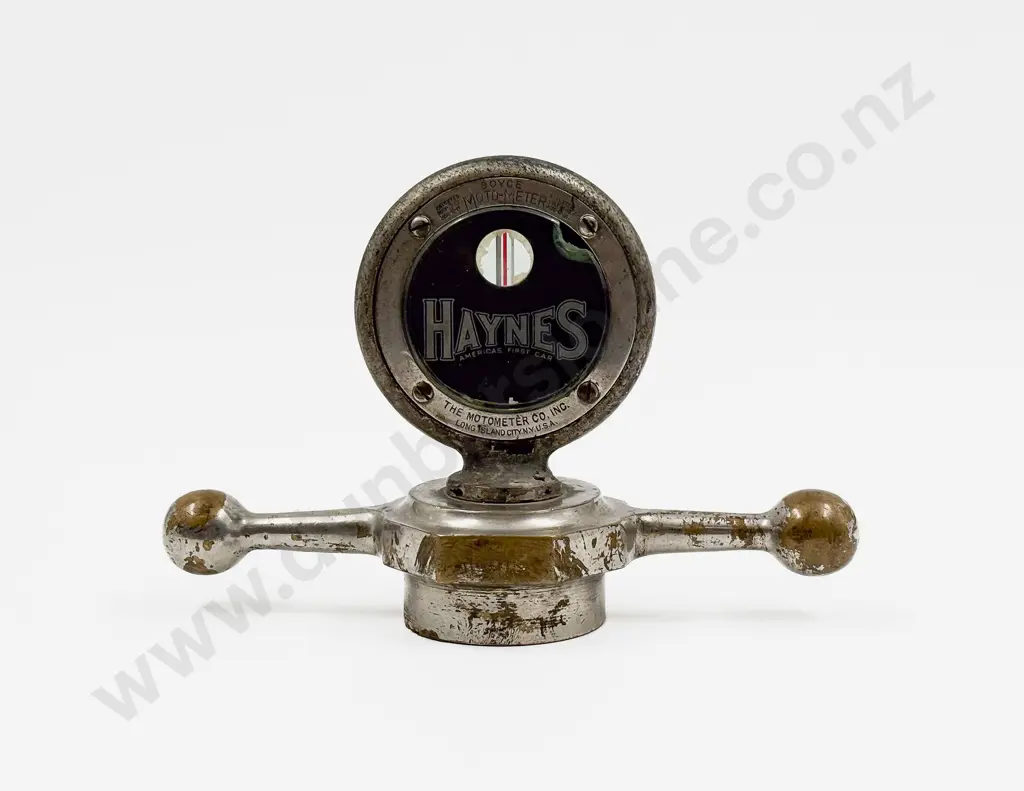 Boyce Moto Meter Haynes Americas First Car on 'Dog Bone' Radiator Cap Image 1++