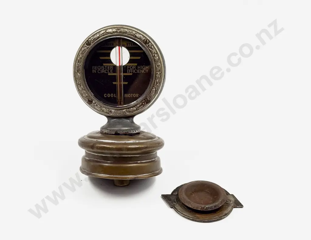 Boyce Moto Meter Studebaker on Radiator Cap with Studebaker Enamel Badge Image 1++