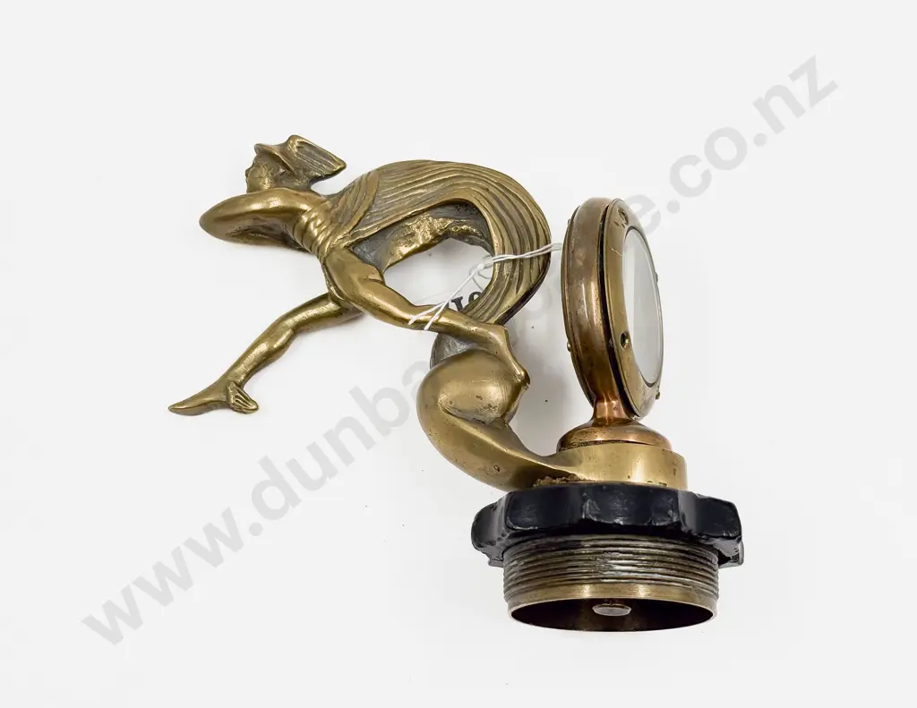 Boyce Moto Meter Midget Model With Brass Figural Mercury Figure Hood Ornament Image 1++