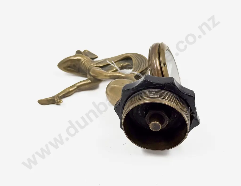 Boyce Moto Meter Midget Model With Brass Figural Mercury Figure Hood Ornament Image 1++