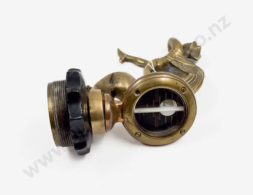 Boyce Moto Meter Midget Model With Brass Figural Mercury Figure Hood Ornament Image 1++