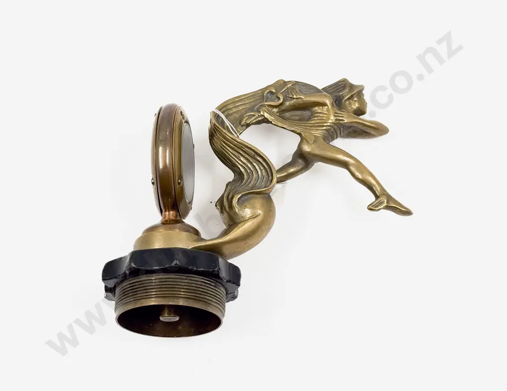 Boyce Moto Meter Midget Model With Brass Figural Mercury Figure Hood Ornament Image 1++