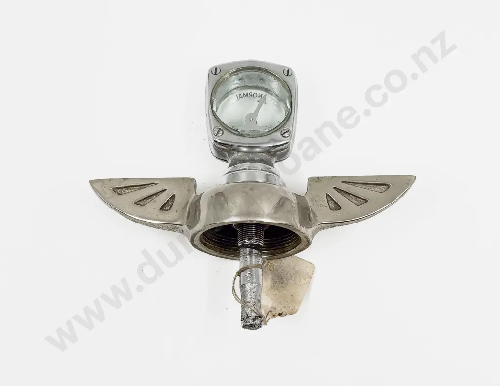 C1930's Wilmot Breeden Calormeter on Art Deco Winged Radiator Cap Image 1++