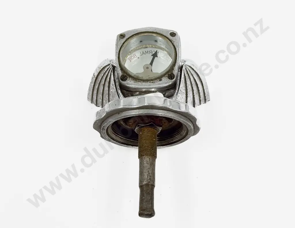 C1930's Wilmot Breeden Calormeter on Art Deco Winged Radiator Cap Image 1++