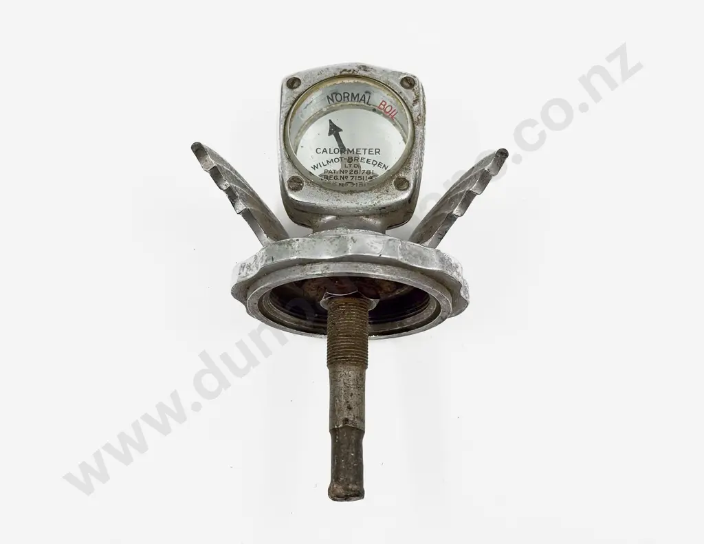 C1930's Wilmot Breeden Calormeter on Art Deco Winged Radiator Cap Image 1++