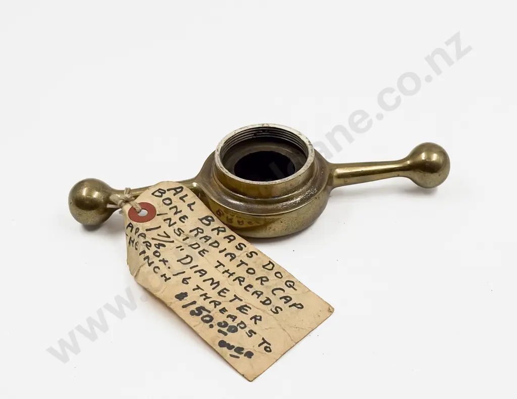 Vintage Brass Dog Bone Radiator Cap Image 1++