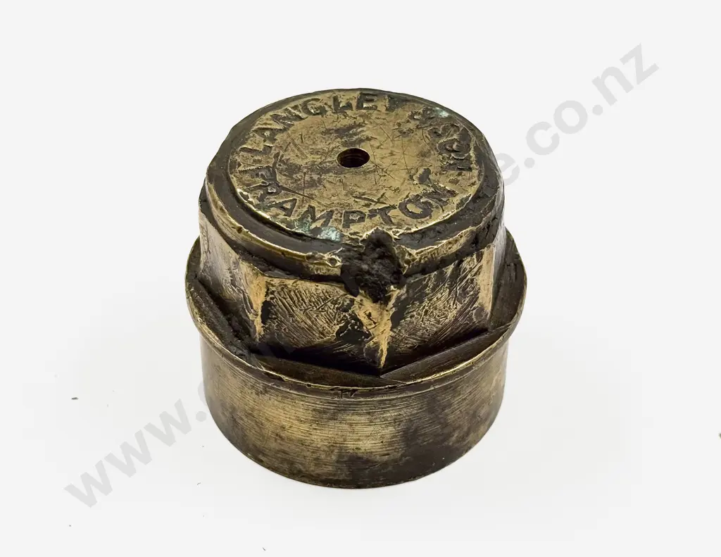 Vintage Single Langley & Son Frampton Brass Hub Cap Image 1++